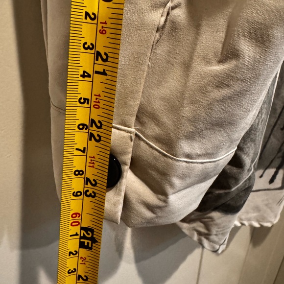 Model France Beige Button-Up Jacket - Picture 11 of 11